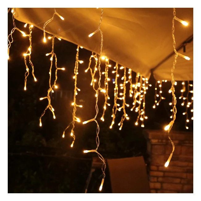 Frost Fairy Lights 10m 400 LED Lichterkette mit Timer IP44 wasserdicht 8 Modi f