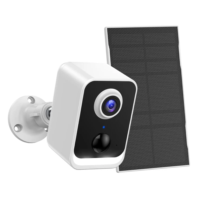 Caméra surveillance extérieure sans fil solaire - Vision nocturne couleur - Détecteur de mouvement - Conversation bidirectionnelle