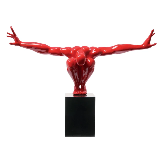 Handmade Red Athlete Sculpture - Kare Design Ref 52x75x23cm