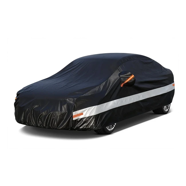 Holthly 10 Layers Car Cover - Waterproof Breathable Large - Saloon 100 Waterp