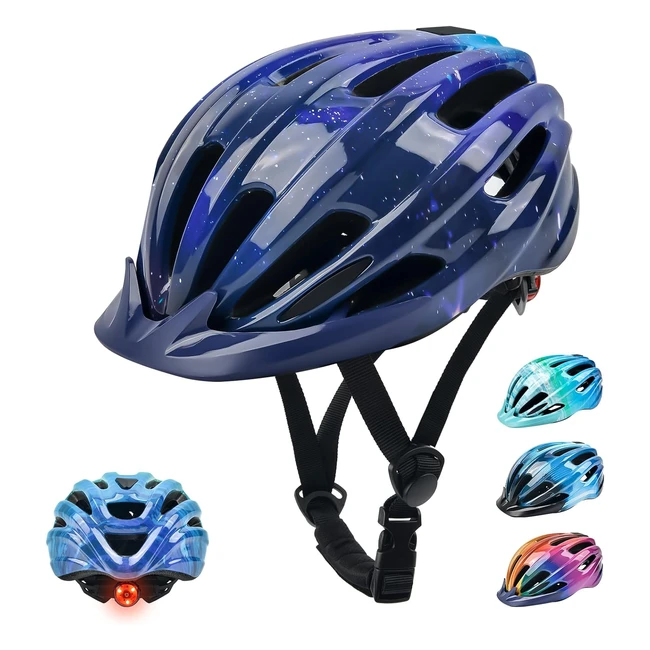 Kids Bike Helmet with Light and Visor - Brand XYZ - Reference 5057cm - Shock Res