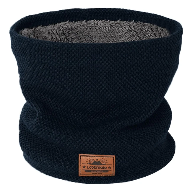 Men Neck Warmer Winter Scarf - Fleece Lined, Windproof, Thermal - Ski Circle Gift