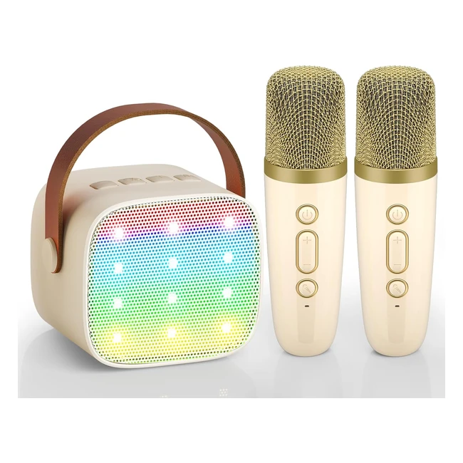 Kids Karaoke Machine 2 Microphones 2023 Upgrade - Wowstar Portable Bluetooth Speaker