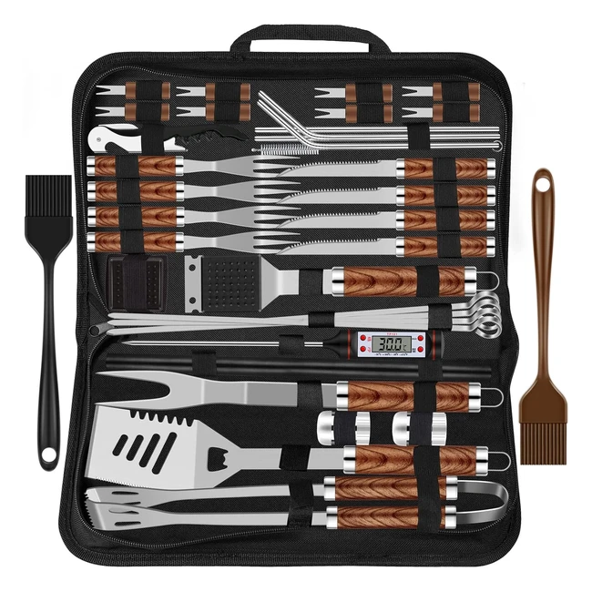 Kit barbecue 38pcs en acier inoxydable - Haute qualit sac et tapis inclus