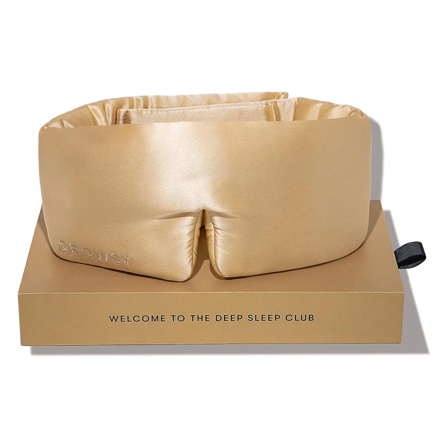 Drowsy Silk Sleep Mask - Luxury Cocoon for Total Darkness - Lamour Gold