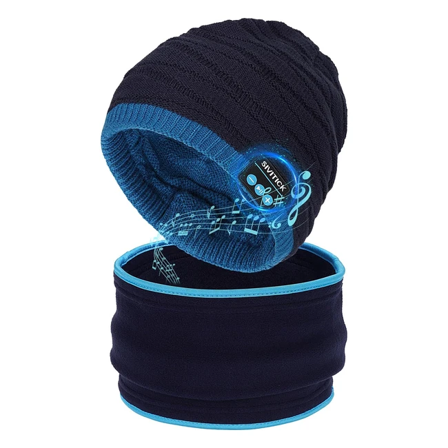 Cappello Bluetooth Sivitick - Regali Uomo Originali - Berretto Invernali - Idee Regalo Natale - Con Cuffie Stereo e Microfono
