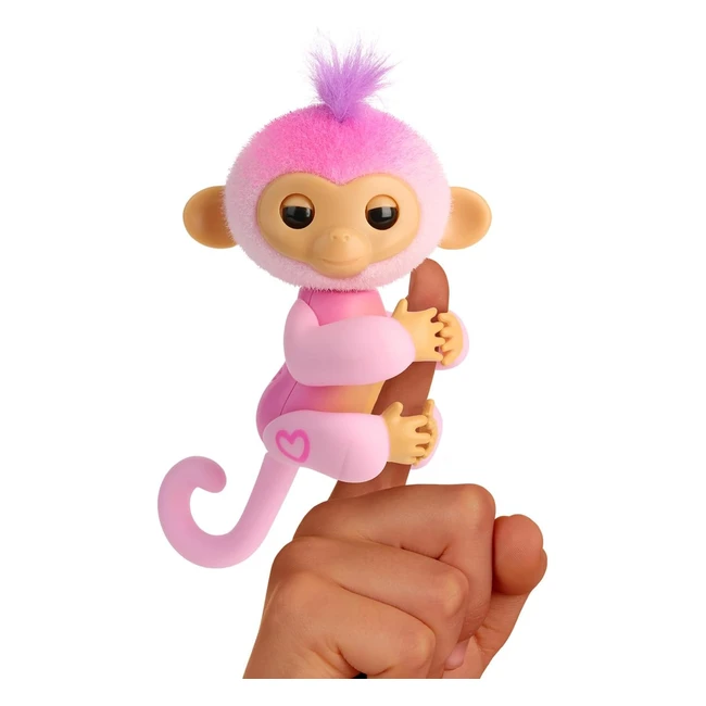 Fingerlings 2023 Interactive Baby Monkey  70 Sounds  Reactions  Harmony Pink