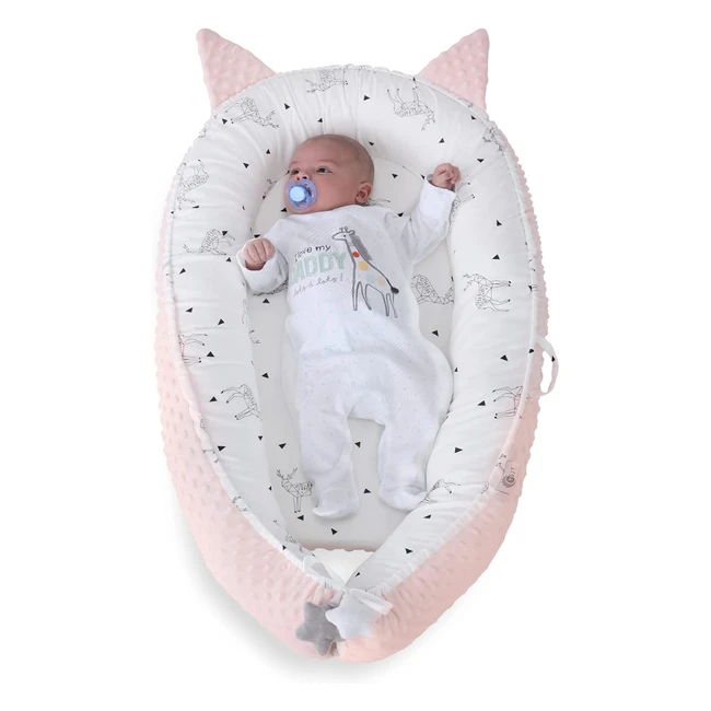 Baby Nest Sleeping Pod for Baby 0-12 Months | Newborn Lounger for Cosleeping | Portable Baby Bed | Breathable 100% Cotton Cover | Adjustable Newborn Nest Pod