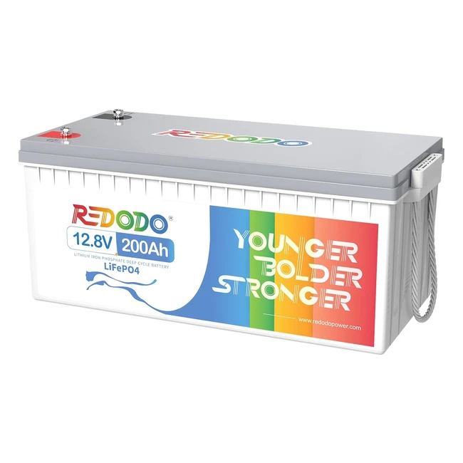 Batteria al litio Redodo 12V 200Ah - Potenza massima 1280W - Protezione BMS 100A