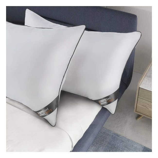 Lot de 2 oreillers Bedstory 60x60 antiacarien et hypoallergénique