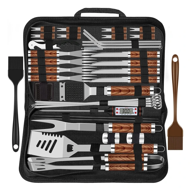 Juego Utensilios Barbacoa 38 Piezas - Acero Inoxidable - Profesional