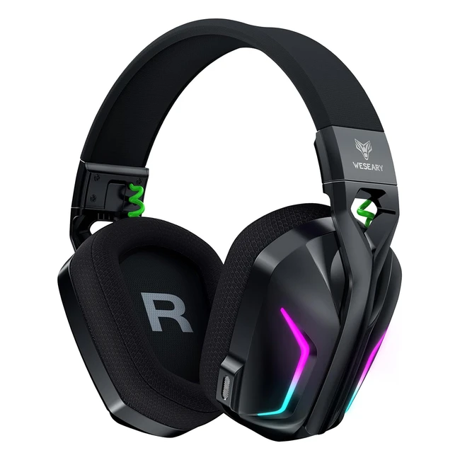 WG1 Wireless Gaming Headsets - Crystal-Clear Mic, 7.1 Stereo, 50mm Drivers