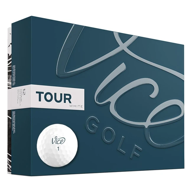 Vice Golf Tour White 2020 - Palline da golf (12 pezzi) - Spin eccellente, traiettoria dritta, sensazione morbida