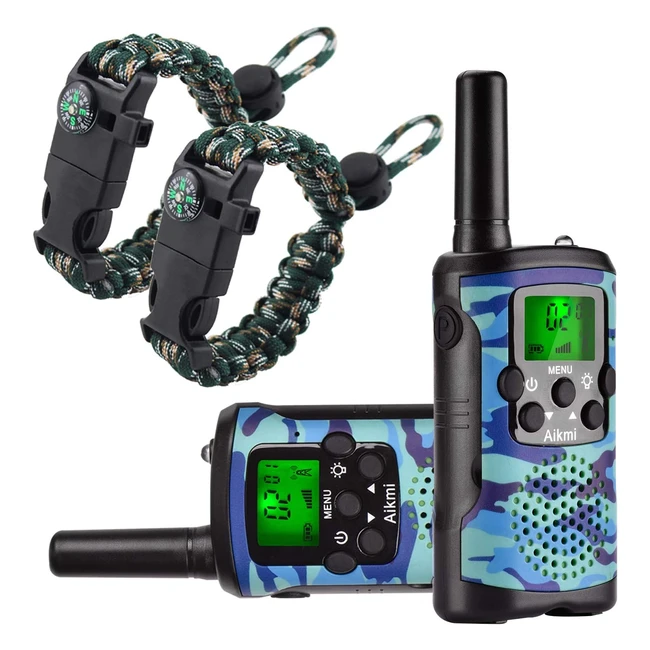 Walkie Talkie per Bambini 8 Canali Radio con Torcia LCD - Regali Bambino 5 6 7 8
