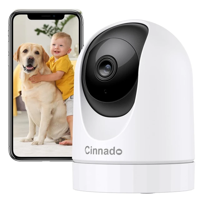 Caméra de surveillance WiFi intérieure 2K 3MP pour bébé, chien, chat - Détecteur et alerte audio bidirectionnel - Compatible Alexa