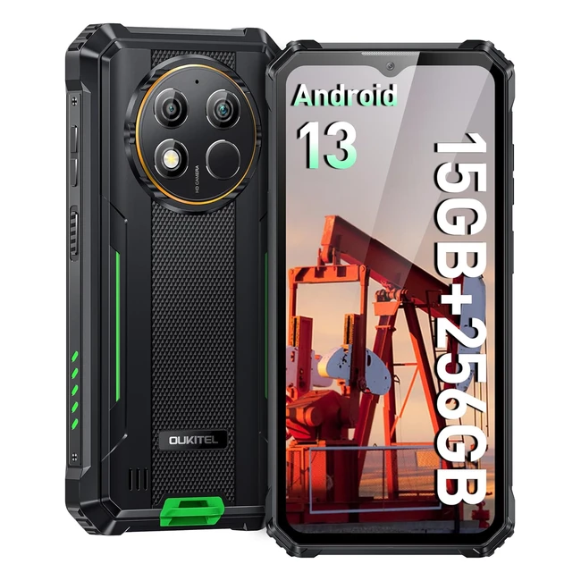 Oukitel WP28 Rugged Smartphone | 20GB RAM | 256GB ROM | 10600mAh Battery | Android 13 | 48MP Camera | 4G Dual SIM Unlocked