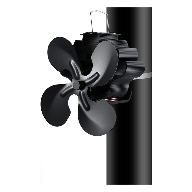 Ventilateur de poêle à bois Bythavny 4 lames - Alimenté par la chaleur écologique