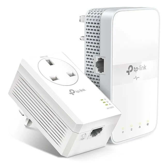 TP-Link AV1000 Gigabit Passthrough Powerline AC WiFi Kit - Boost WiFi Speed up to 1200 Mbps - No Configuration Required