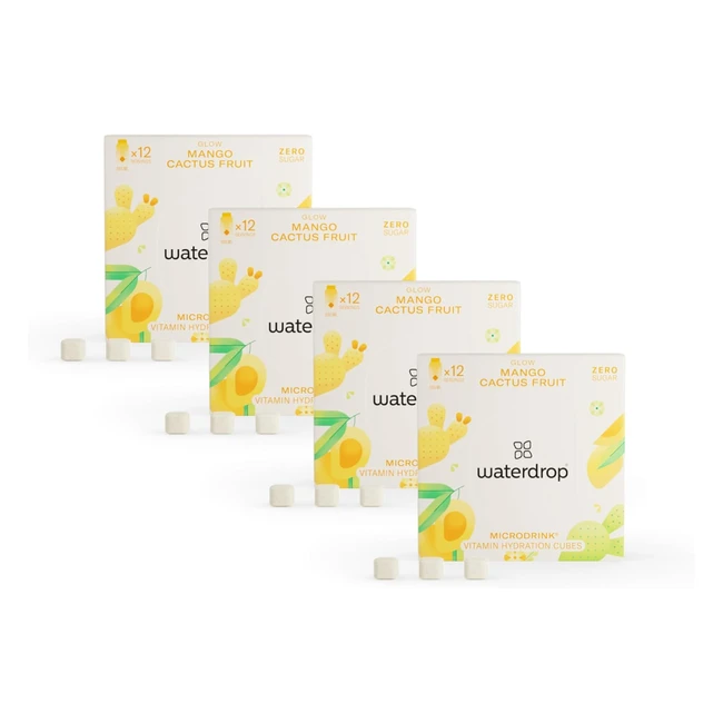 Waterdrop Microdrink Glow - Cubetti per Acqua Mango, Fico d'India, Albicocca