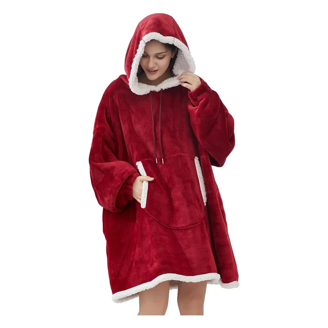 Softan Sweat à Capuche Couverture Sherpa avec Poches - Doux et Confortable - Homme Femme Adolescent