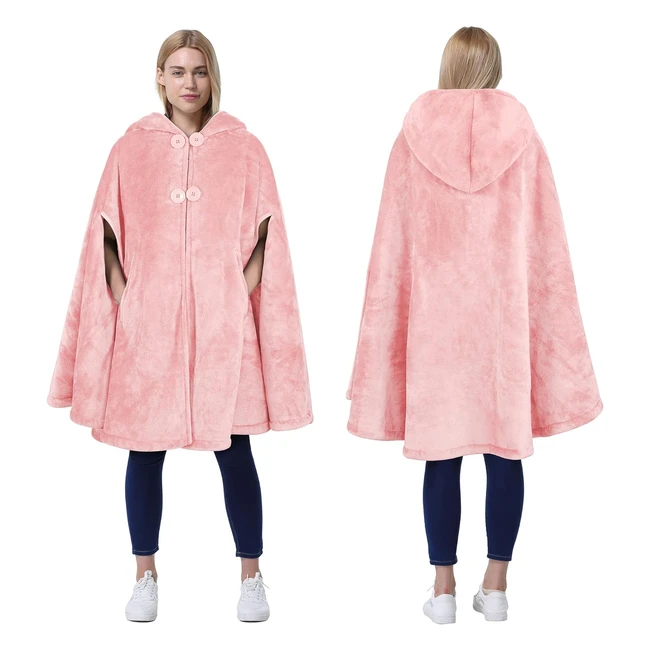Poncho Capuche Catalonia Classy - Doux et Chaud - Idée Cadeau pour Femme et Fille