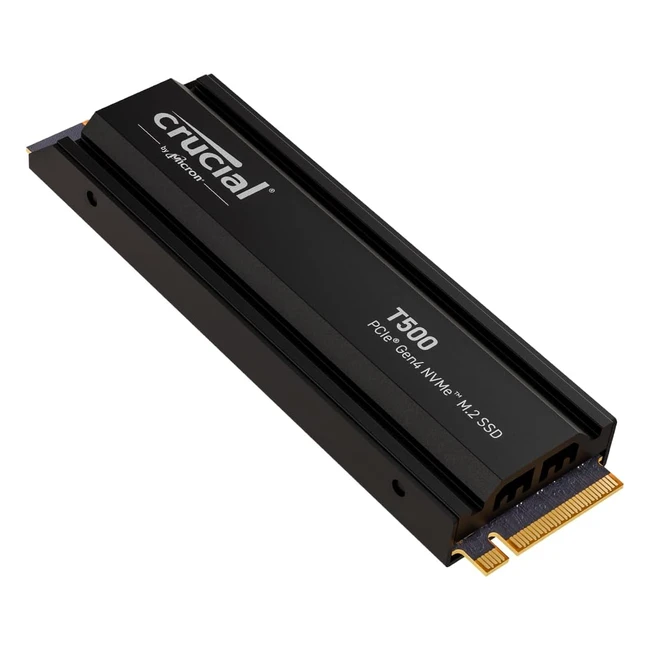 Crucial T500 2TB PCIe Gen4 NVMe M2 interne Gaming SSD mit Heatsink bis zu 7400M
