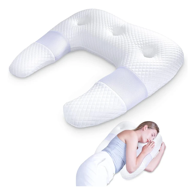 Almohada de Espuma con Memoria Saheyer - Alivio del Dolor de Cuello - Ergonómica y Ortopédica