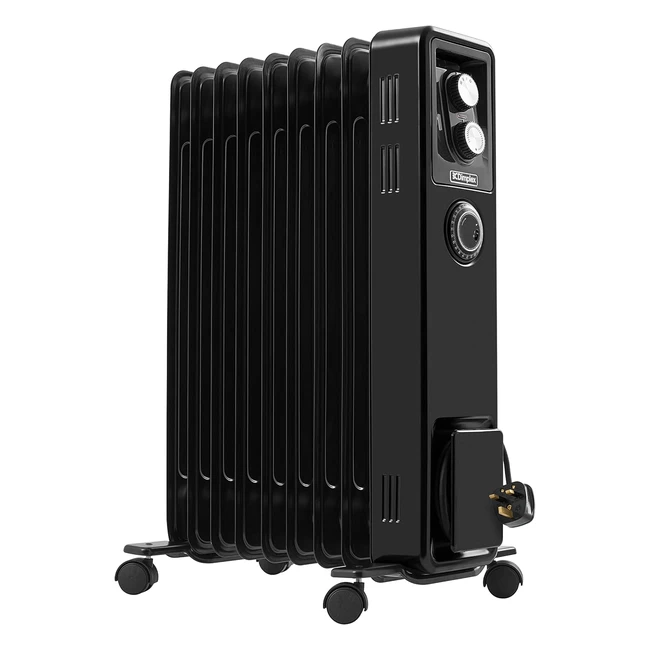 Dimplex Free Standing Oil Filled Radiator OCR20TIB - Energy Efficient Heater with Timer and 3 Heat Settings