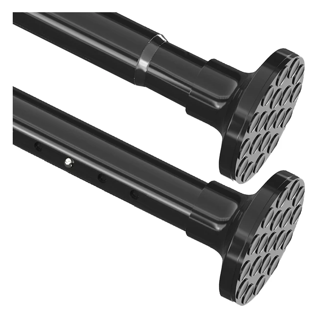 Black Extendable Shower Curtain Rail - Extra Thick, Adjustable Rod for Living Room, Bedroom, Bathroom - 160-220cm, 32mm