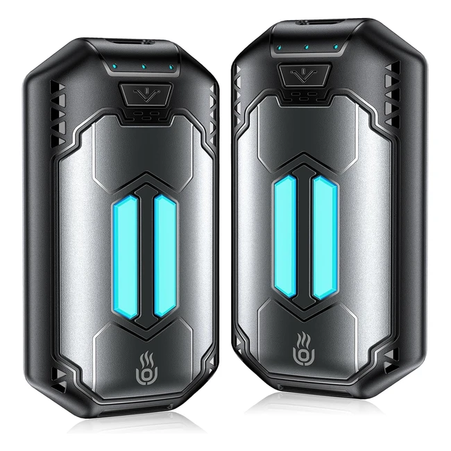 Scaldamani Elettrico Portatile 6000mAh - Riscaldamento su Due Lati - Ideale per Campeggio e Sci