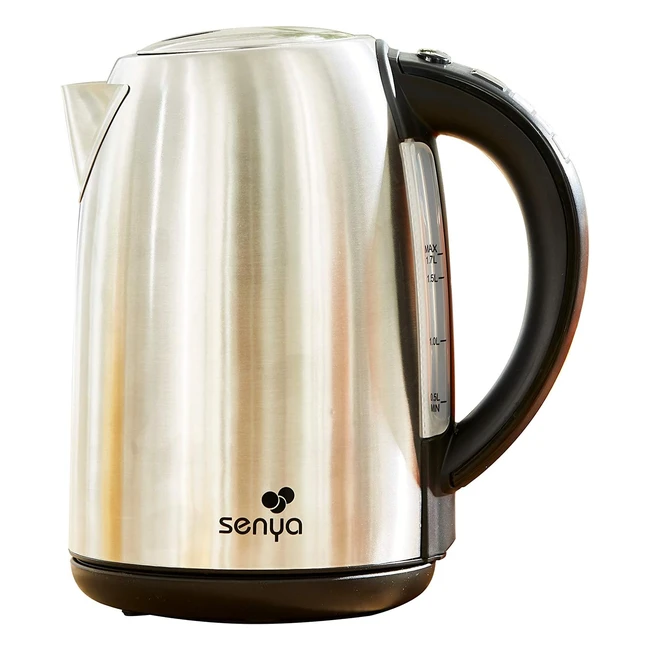 Bouilloire électrique Senya 1.7L inox, température réglable, filtre anti-calcaire, affichage LED, maintien au chaud, Easy Tea