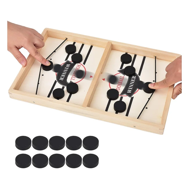 Funny Fast Sling Puck Game - Winner Board Game Toy - Parent-Child Interactive Toy