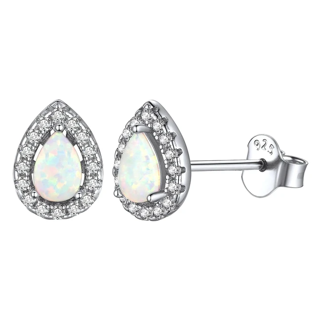 Boucles d'oreilles Opale Femme - Clou Argent - Hypoallergénique