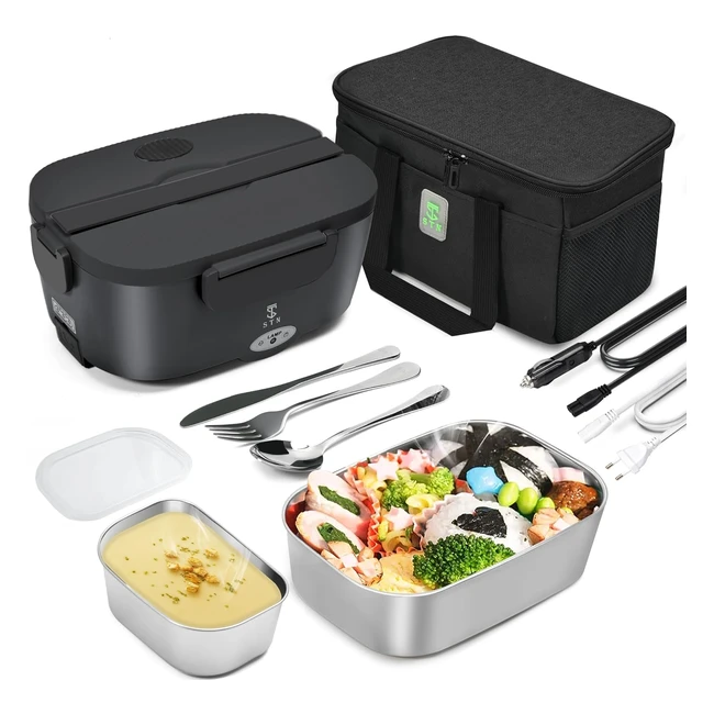 Gamelle Chauffante STN 75W Lunch Box Set avec Sac Isotherme 75L - Repas Chauds 12V 24V 220V