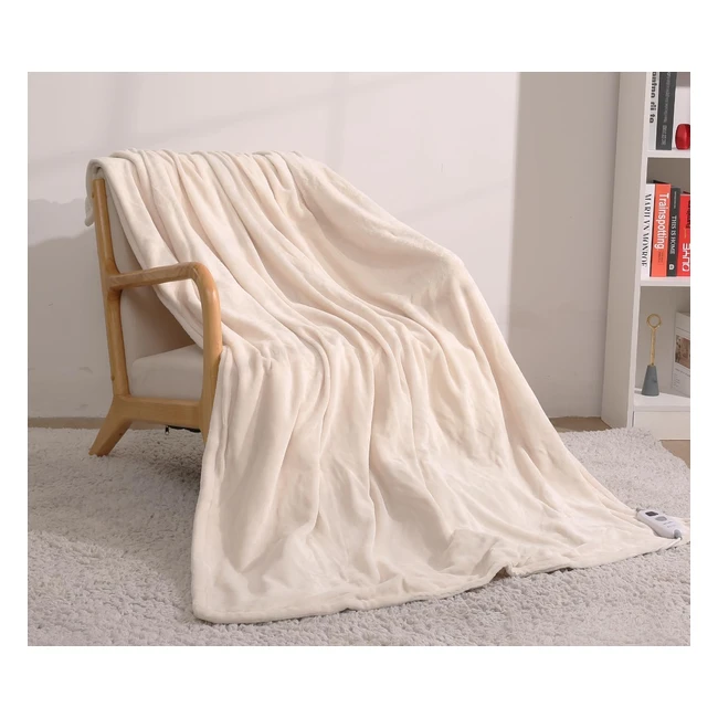 Chrun Electric Blanket - 180x130cm - 4 Heat Settings - Auto Shutoff - Overheating Protection