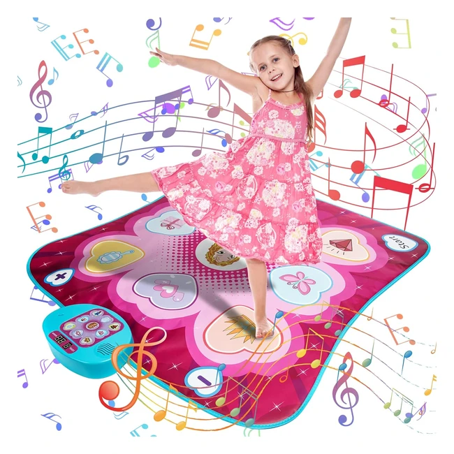 Dance Mat Toys for Girls - Music Play Mat - 5 Play Modes - 3 Challenge Levels - 