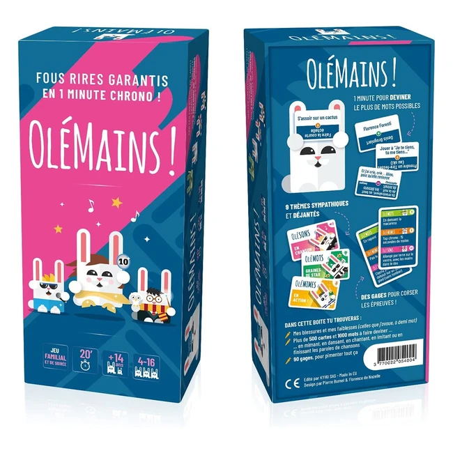 Ole Mains - Jeu de société familial et de soirée - Fous rires garantis entre adultes, ados, famille, amis - 600 cartes - Fabriqué en Europe
