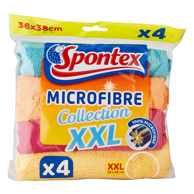 Spontex Microfibra Collezione XXL - 38x36 cm - Elimina 99% dei batteri