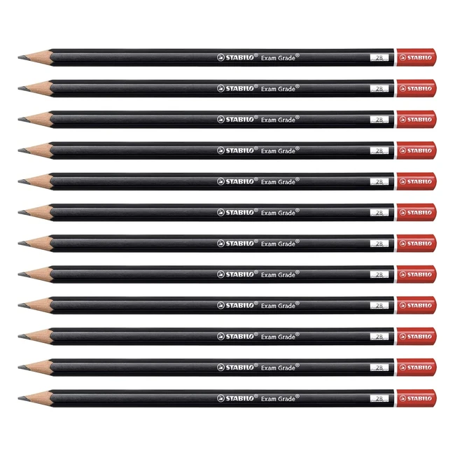 Stabilo Exam Grade Graphite Pencil - Box of 12 - 2B - High Quality Lead