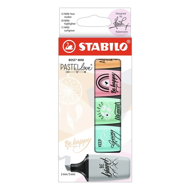 Stabilo Boss Mini Pastellove Highlighter Pack - 5 Colors