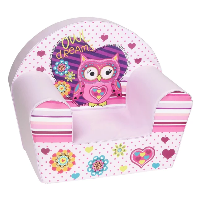 Fauteuil enfant chouette multicolore Knorrtoys 68337 - Confort et sécurité garantis