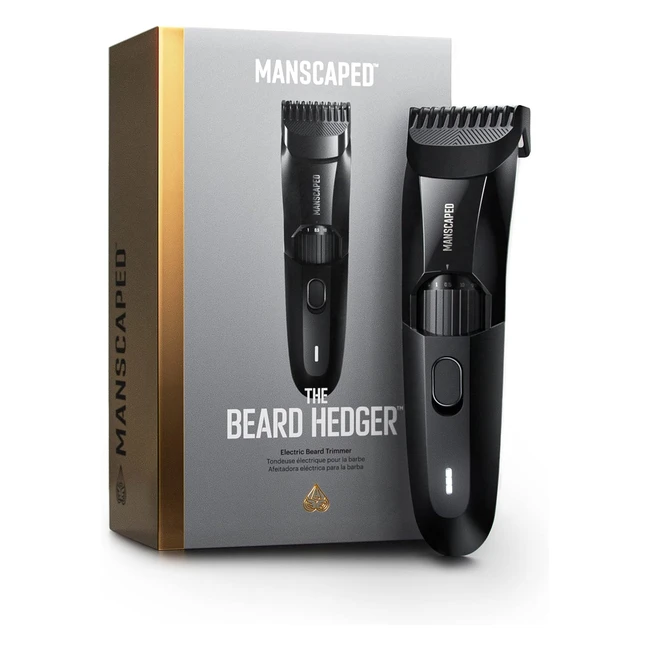 Manscaped Beard Hedger Premium Men's Trimmer - 20 Length Adjustable Blade Wheel - Stainless Steel T-Blade - Cordless Waterproof Clipper