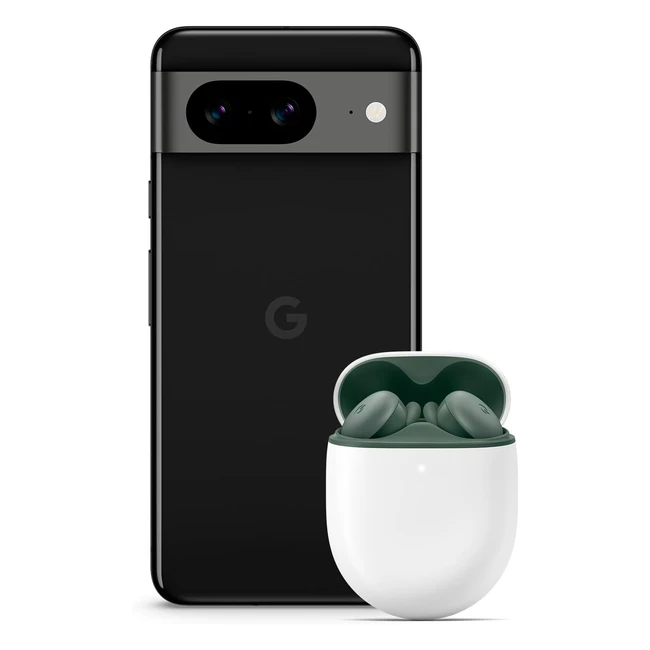 Google Pixel 8 Android-Smartphone, 256GB, Pixel Buds A-Series, Dark Olive