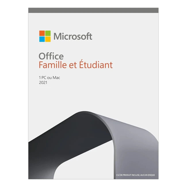 Microsoft Office Famille et Étudiant 2021 - Achat Définitif - 1 PC ou Mac - Téléchargement