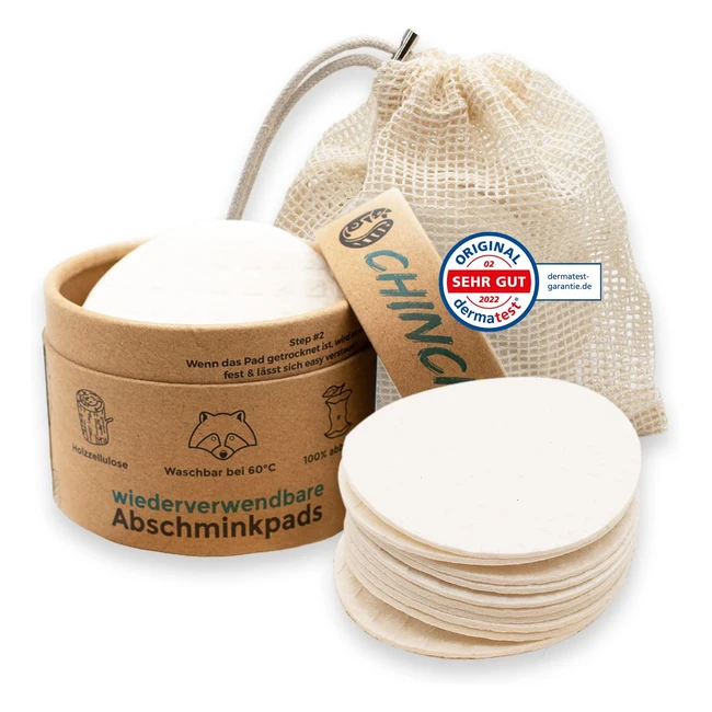 Toallitas desmaquillantes lavables Chinchilla - Paquete de 10 unidades