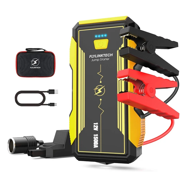 Booster Batterie Voiture Flylinktech 1500A 16000mAh 12V - Démarrage Rapide