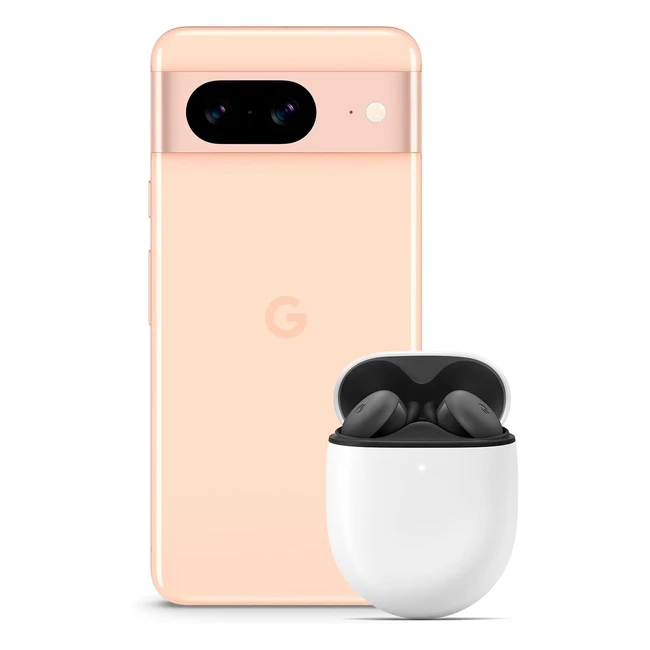 Google Pixel 8 Android-Smartphone, rose, 256GB, Pixel Buds A-Series, kabellose Kopfhörer