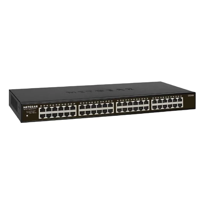 Netgear 48 Port Gigabit Network Switch GS348 | Desktop/Rackmount | Limited Lifetime Protection
