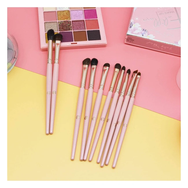 Ensemble de 10 pinceaux maquillage yeux Energy - Rose