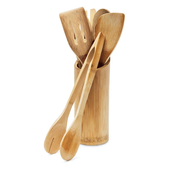 Set Accessori da Cucina in Bamb - 6 Mestoli - Marrone Chiaro - H x D 225 x 85 